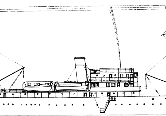 Корабль NMS Constanta [Submarine Depot] - Romania (1942) - чертежи, габариты, рисунки